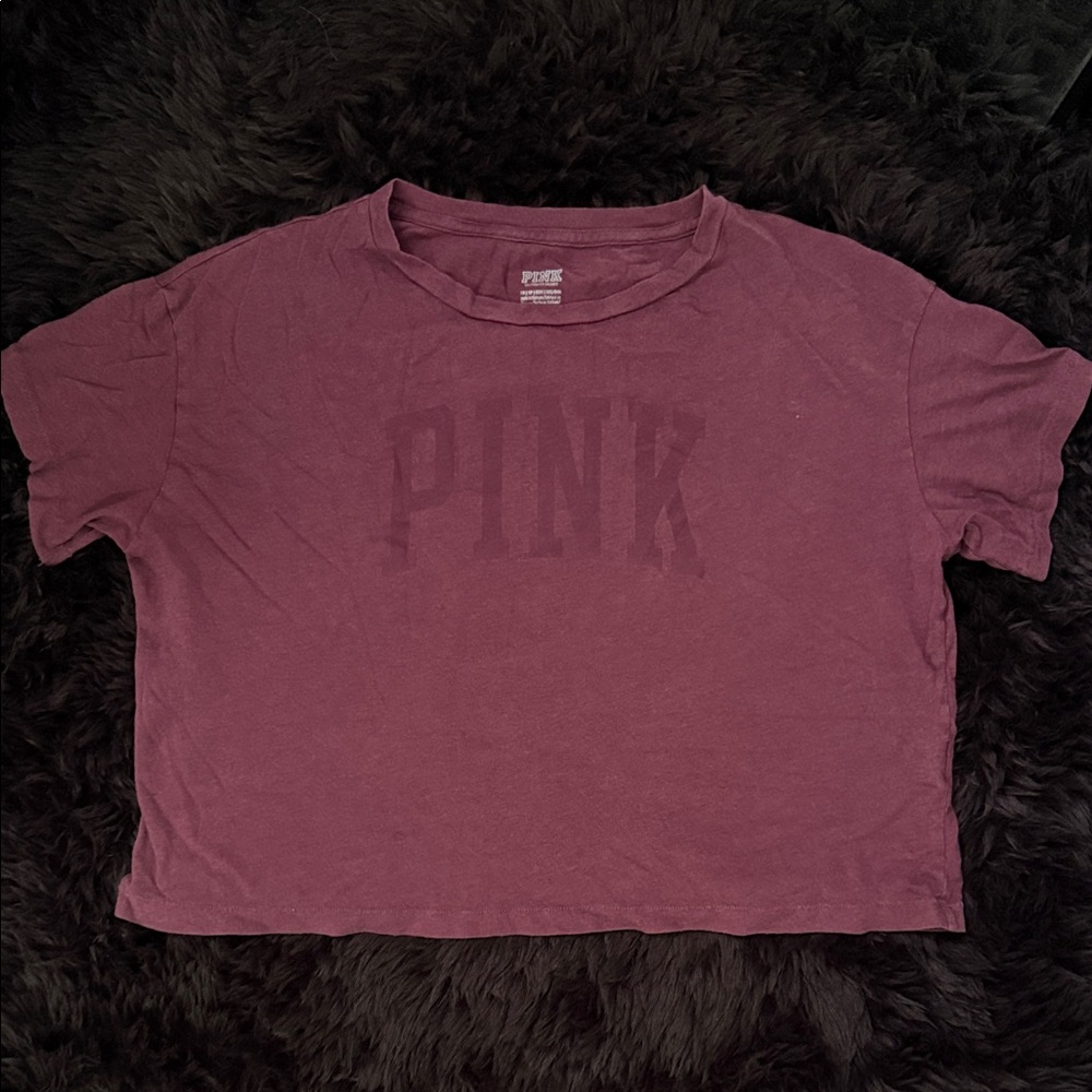PINK Victoria's Secret Maroon Crop Top